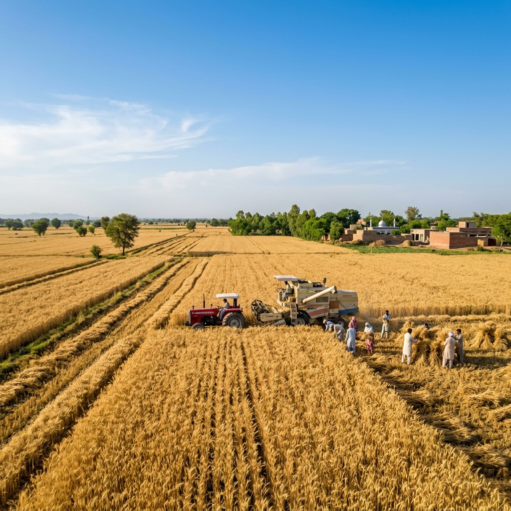 Gandum fields Punjab Pakistan